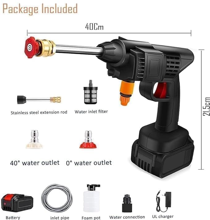 Cordless Portable Wireless Pressure Washer Gun 48V