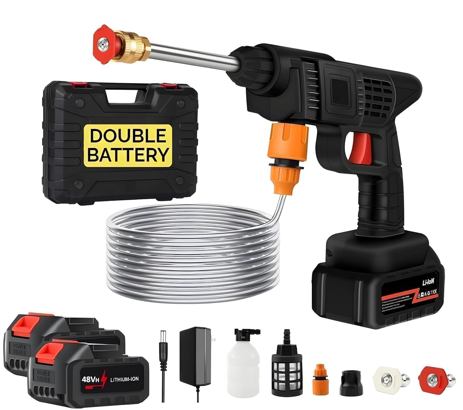 Cordless Portable Wireless Pressure Washer Gun 48V